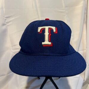 Men’s VTG New Era 59Fifty Texas Rangers Fitted Cap Hat sz 7, Rangers Baseball